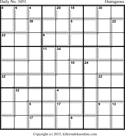 Killer Sudoku for 5/31/2015