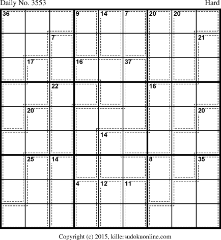 Killer Sudoku for 9/10/2015