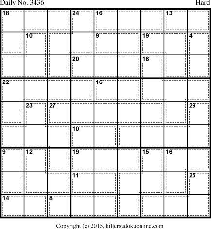 Killer Sudoku for 5/16/2015