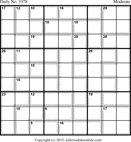 Killer Sudoku for 3/19/2015