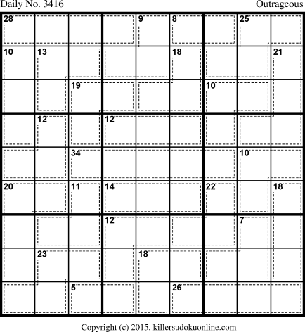 Killer Sudoku for 4/26/2015
