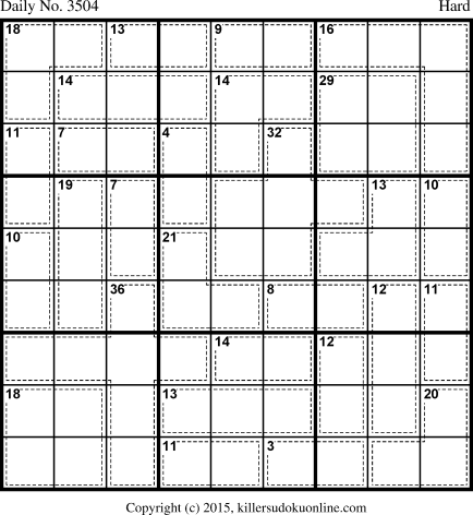 Killer Sudoku for 7/23/2015