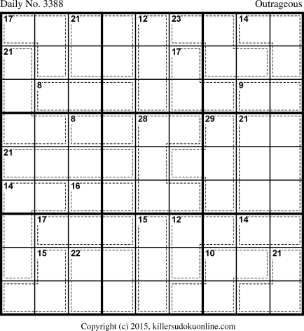 Killer Sudoku for 3/29/2015