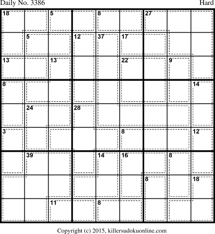 Killer Sudoku for 3/27/2015