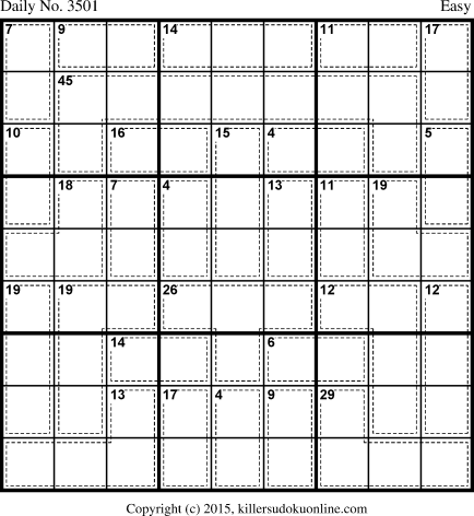 Killer Sudoku for 7/20/2015