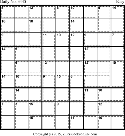 Killer Sudoku for 5/25/2015