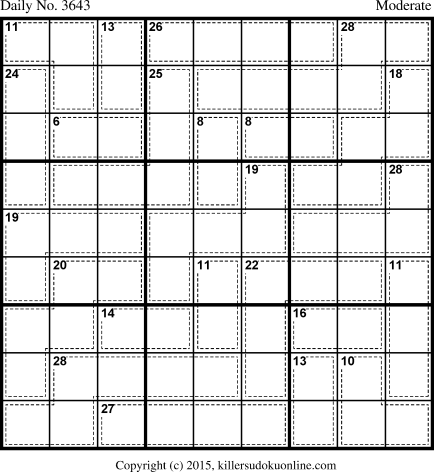 Killer Sudoku for 12/9/2015