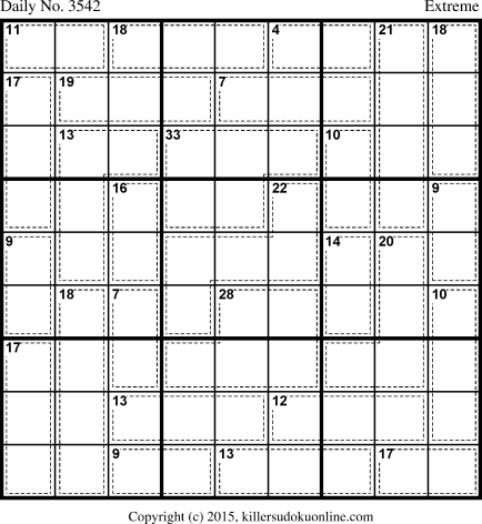 Killer Sudoku for 8/30/2015