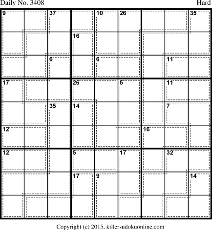 Killer Sudoku for 4/18/2015