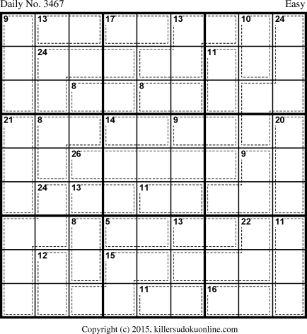 Killer Sudoku for 6/16/2015