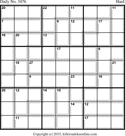 Killer Sudoku for 6/25/2015