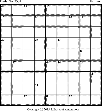 Killer Sudoku for 8/22/2015