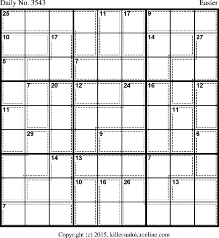 Killer Sudoku for 8/31/2015