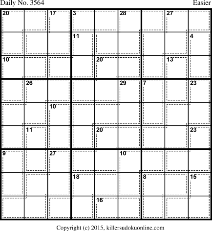 Killer Sudoku for 9/21/2015