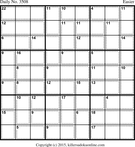 Killer Sudoku for 7/27/2015
