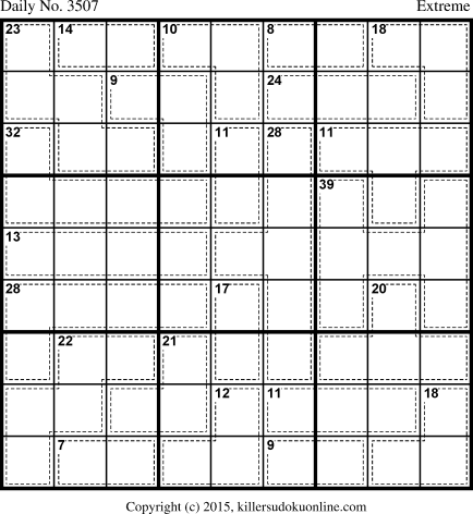 Killer Sudoku for 7/26/2015