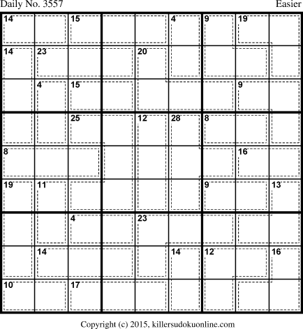 Killer Sudoku for 9/14/2015