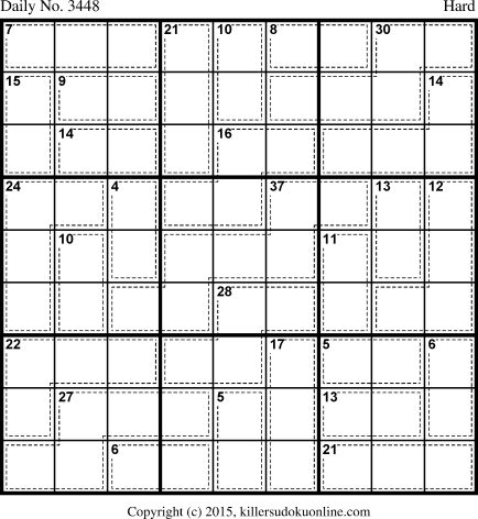 Killer Sudoku for 5/28/2015