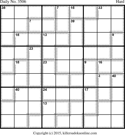 Killer Sudoku for 7/25/2015