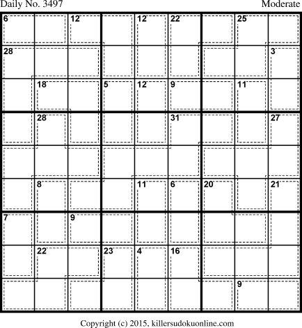 Killer Sudoku for 7/16/2015