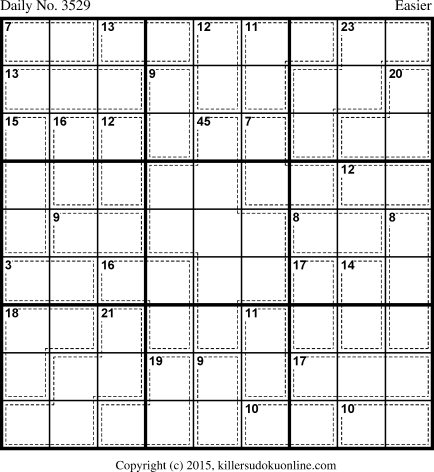Killer Sudoku for 8/17/2015