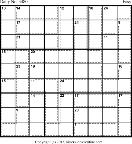 Killer Sudoku for 6/29/2015