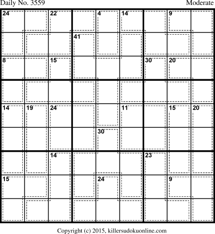 Killer Sudoku for 9/16/2015