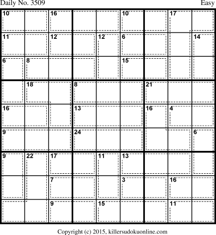 Killer Sudoku for 7/28/2015