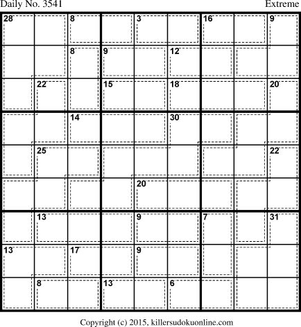Killer Sudoku for 8/29/2015