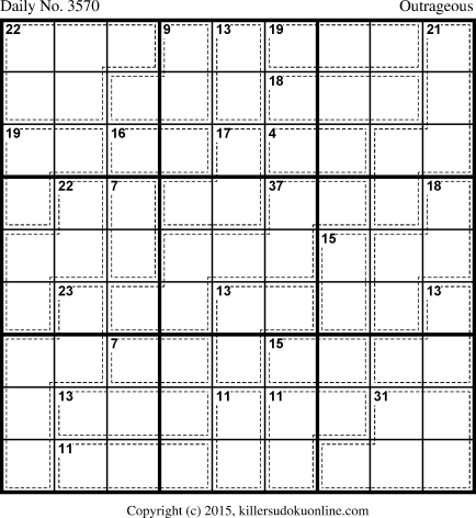 Killer Sudoku for 9/27/2015