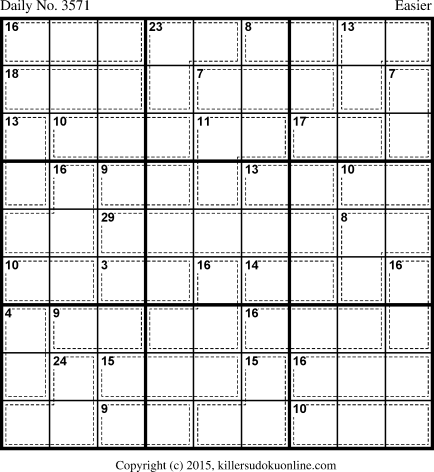 Killer Sudoku for 9/28/2015