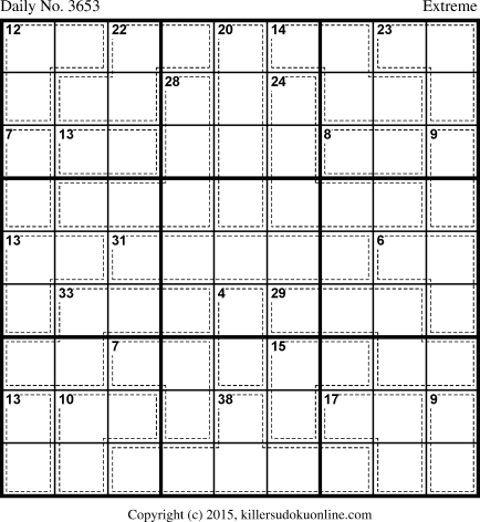 Killer Sudoku for 12/19/2015