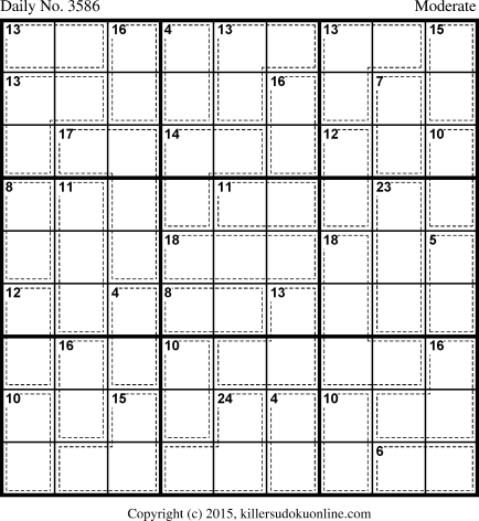 Killer Sudoku for 10/13/2015