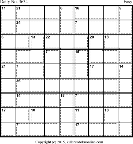 Killer Sudoku for 11/30/2015