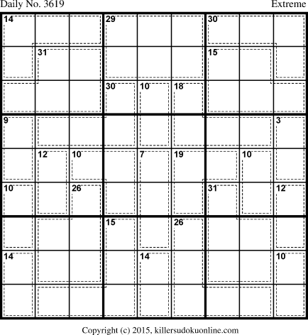 Killer Sudoku for 11/15/2015
