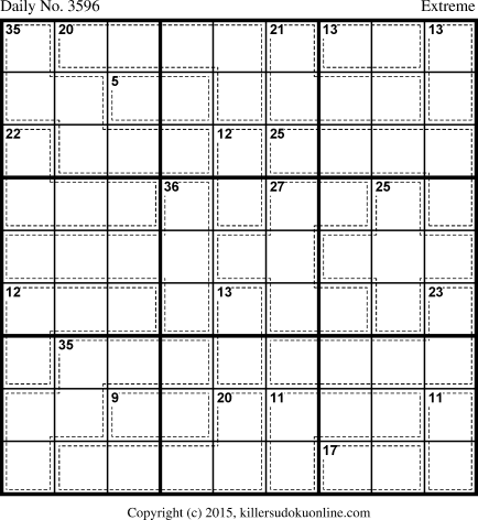 Killer Sudoku for 10/23/2015