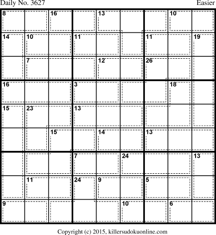 Killer Sudoku for 11/23/2015
