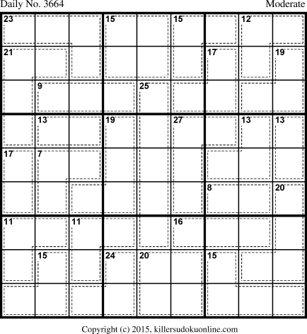Killer Sudoku for 12/30/2015