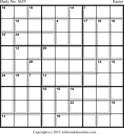 Killer Sudoku for 12/21/2015