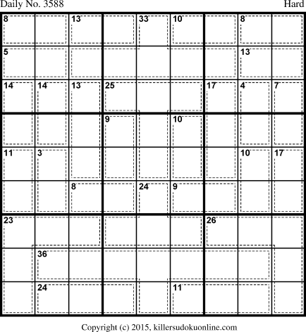 Killer Sudoku for 10/15/2015