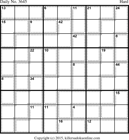 Killer Sudoku for 12/11/2015