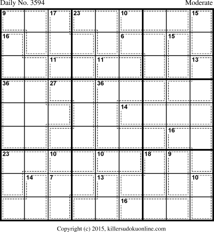 Killer Sudoku for 10/21/2015