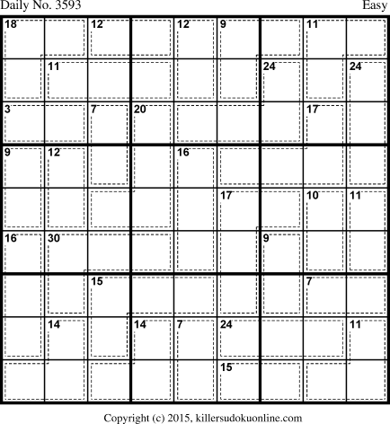 Killer Sudoku for 10/20/2015