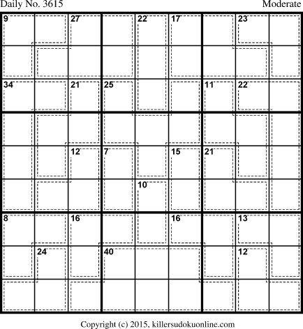 Killer Sudoku for 11/11/2015