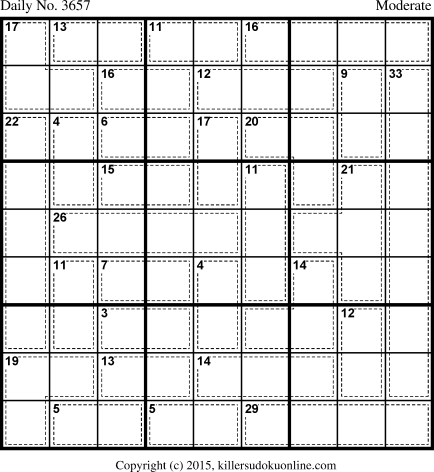 Killer Sudoku for 12/23/2015