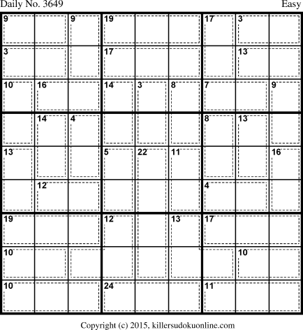 Killer Sudoku for 12/15/2015
