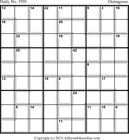 Killer Sudoku for 10/18/2015