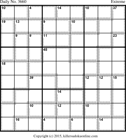 Killer Sudoku for 12/26/2015
