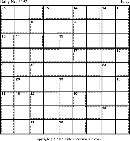 Killer Sudoku for 10/19/2015
