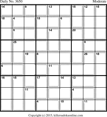 Killer Sudoku for 12/16/2015